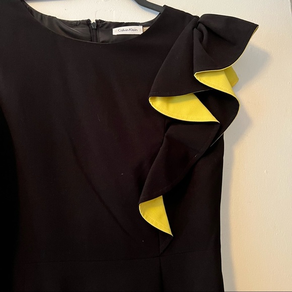 Black/Yellow Cocktail Dress - Picture 4 of 4